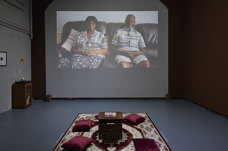 Candice Nembhard, Northern Souls Why Were Here (Installation view) 2021, Film on display at Portals 2021, Eastside Projects,Photographer Stuart Whipps