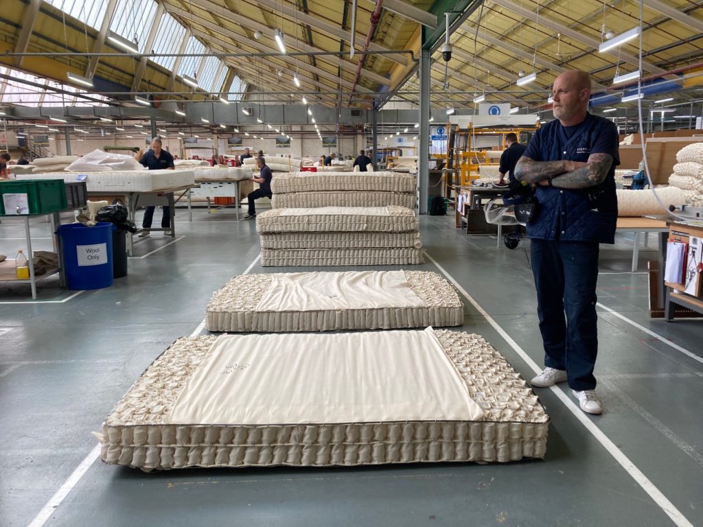 Vispring mattress factory, courtesy cash Aspeek