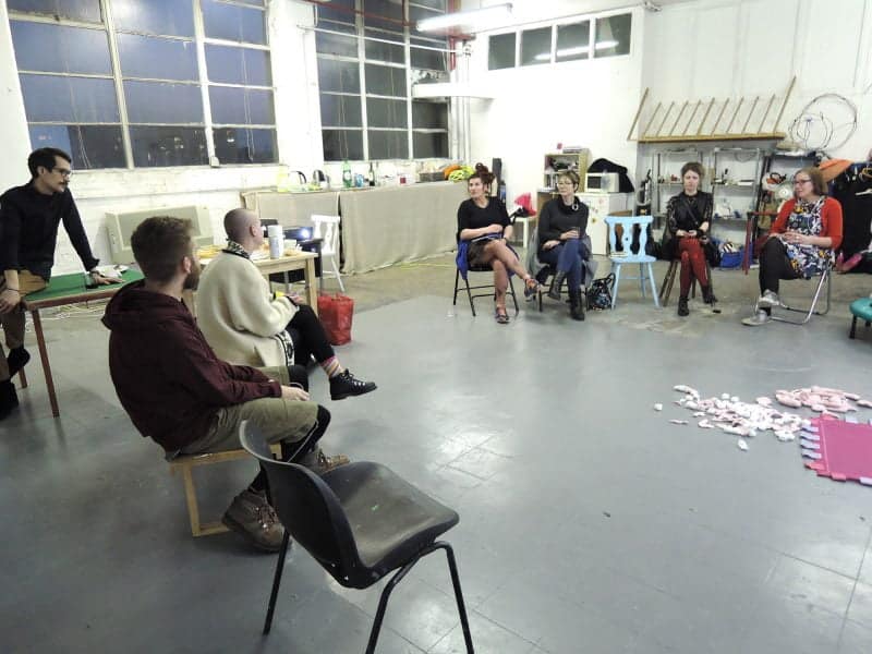BLUNT - Peer Mentoring Group in the Studio. Image courtesy Sabrina Fuller