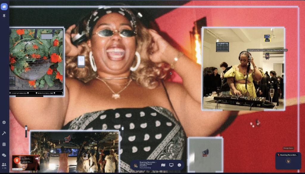 Screenshot from Gather Artquest 20th anniversary party