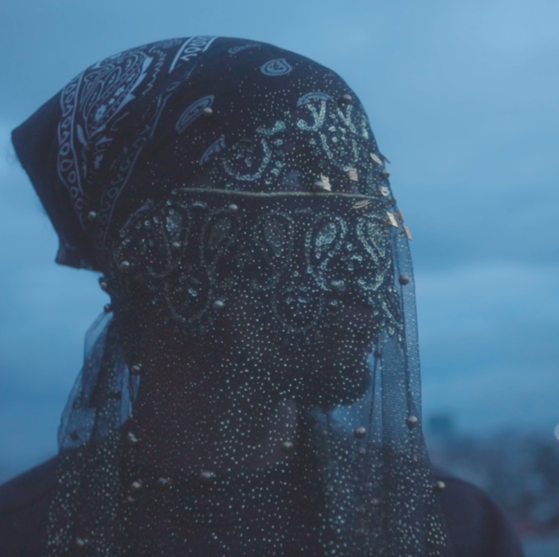portrait of someone wearing a veil