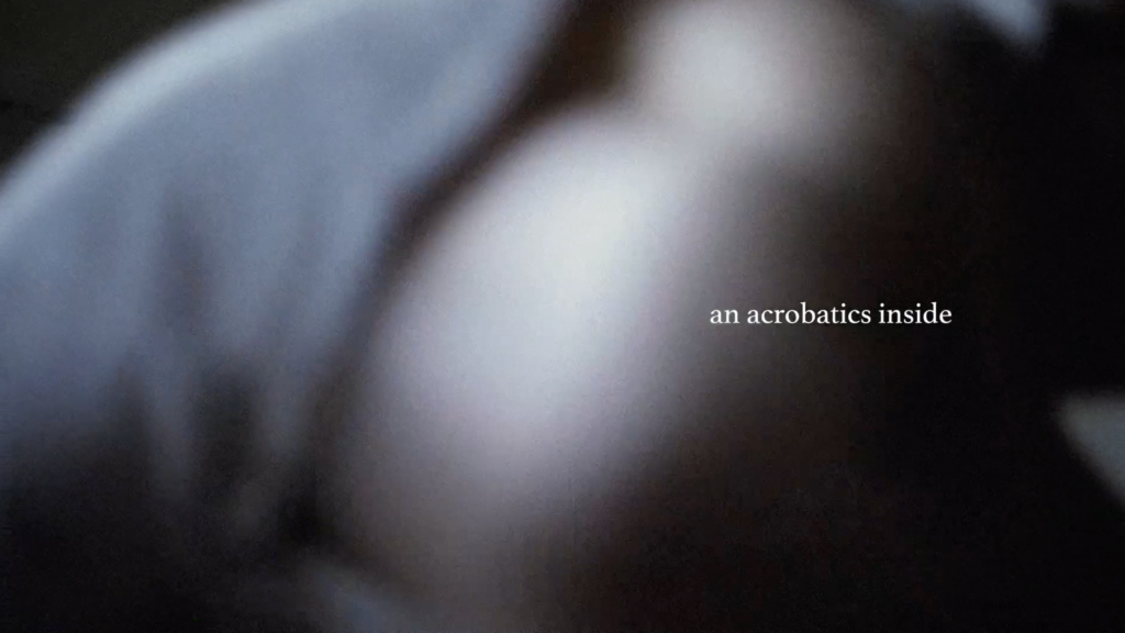 blurry photograph with text that says "an acrobatics insdie"