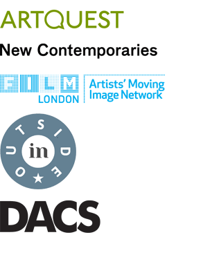 Applied partner logos: Artquest, New Contemporaries, Film London Artist Moving Image Network, Outside In, DACS