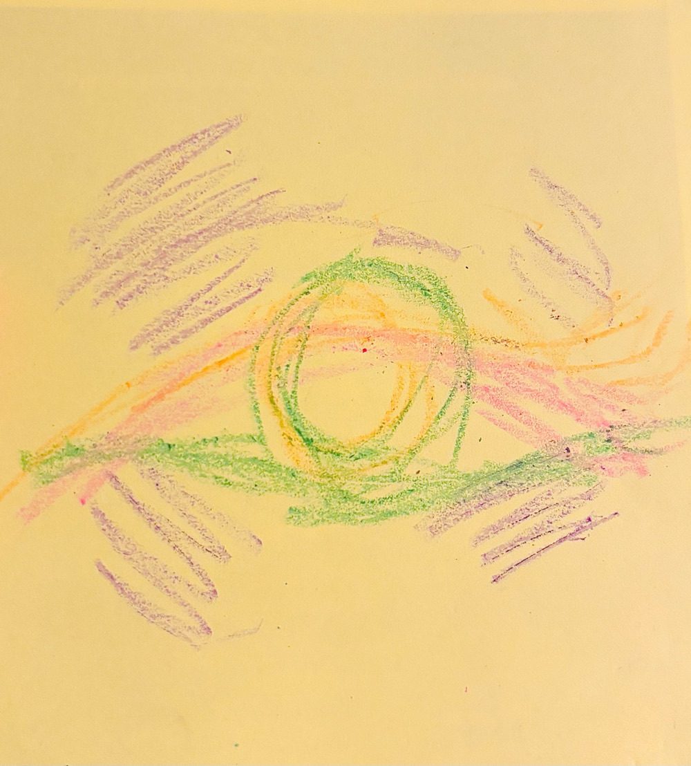 A scribble drawing attempt at an eye