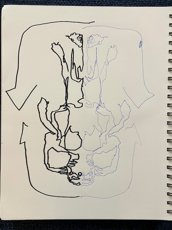 upside down figure or is it backwards done with both hands