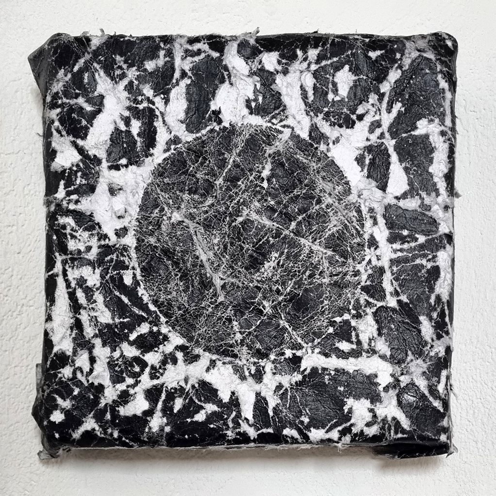 collaged drawing on paper