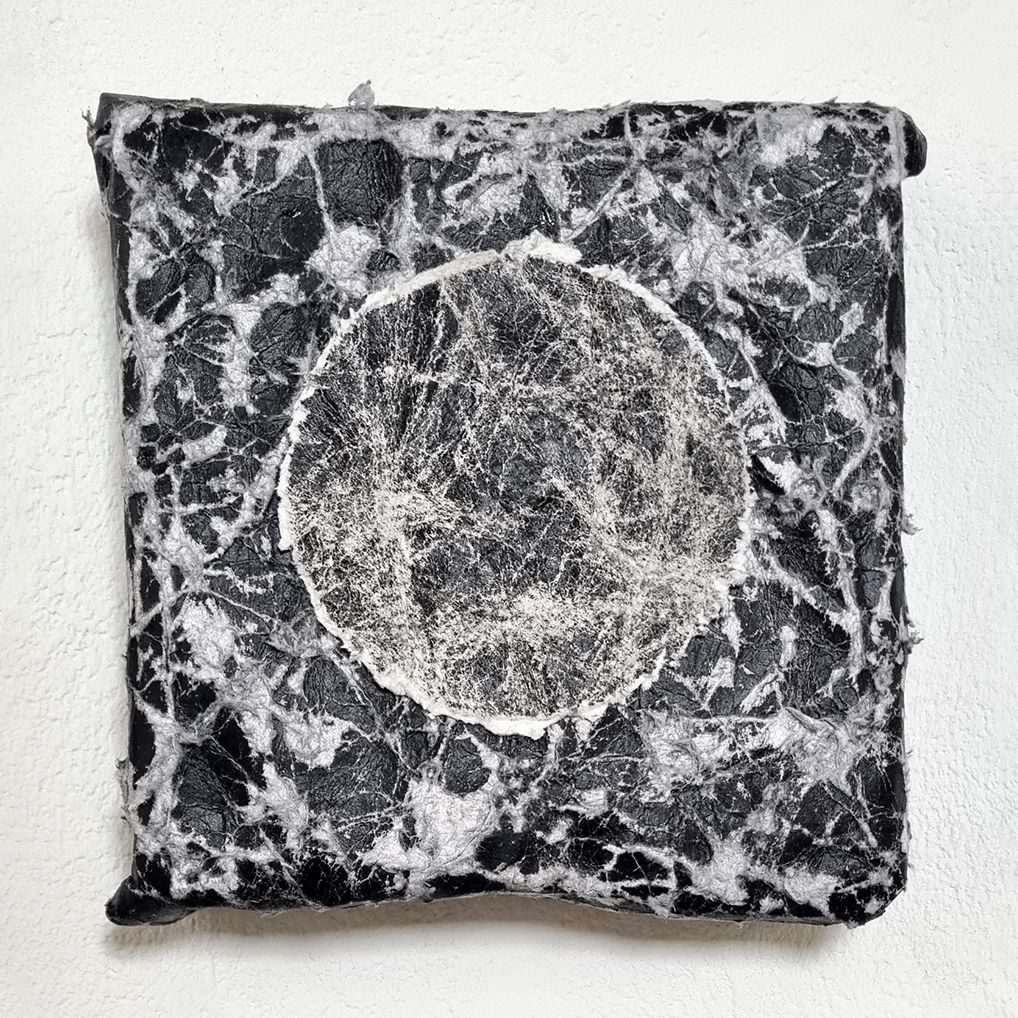 collaged drawing on paper