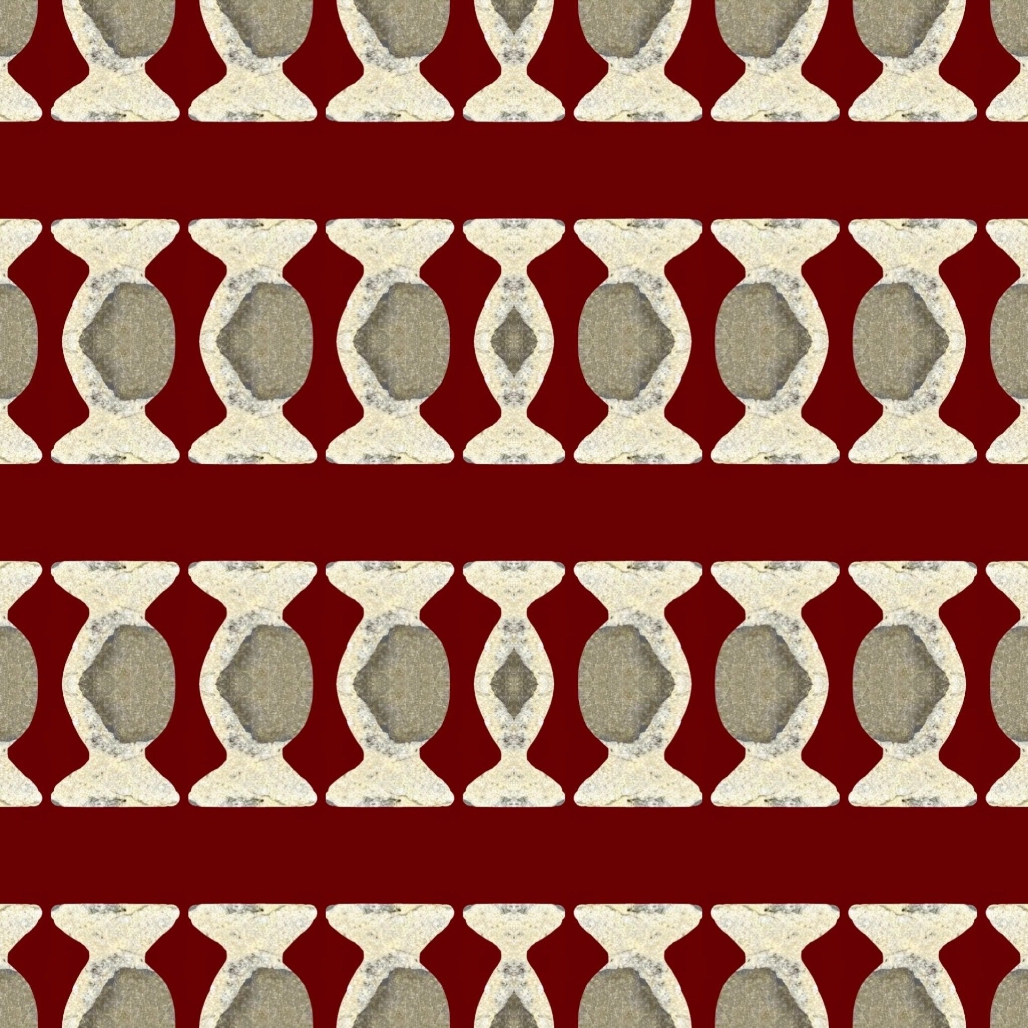 Digital doodle rock-vessels