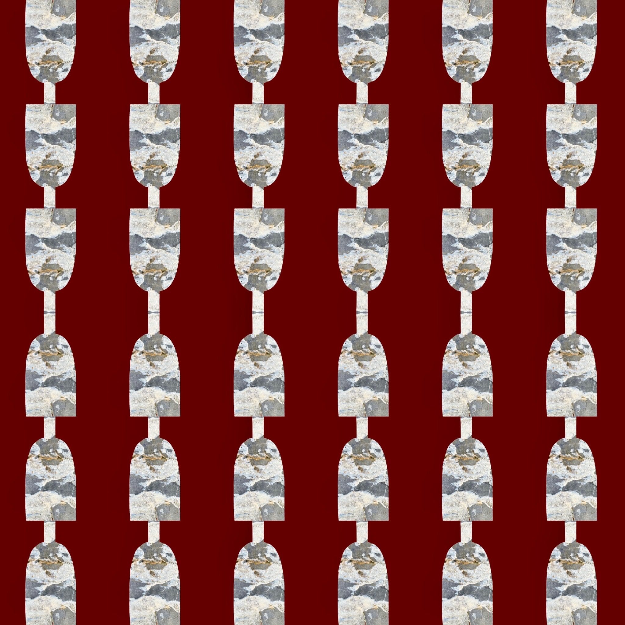 Digital doodle rock-vessel repeat pattern