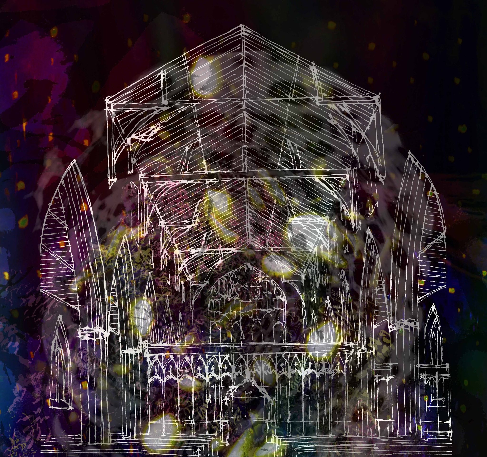 Photographic work, compiled from hand made drawings