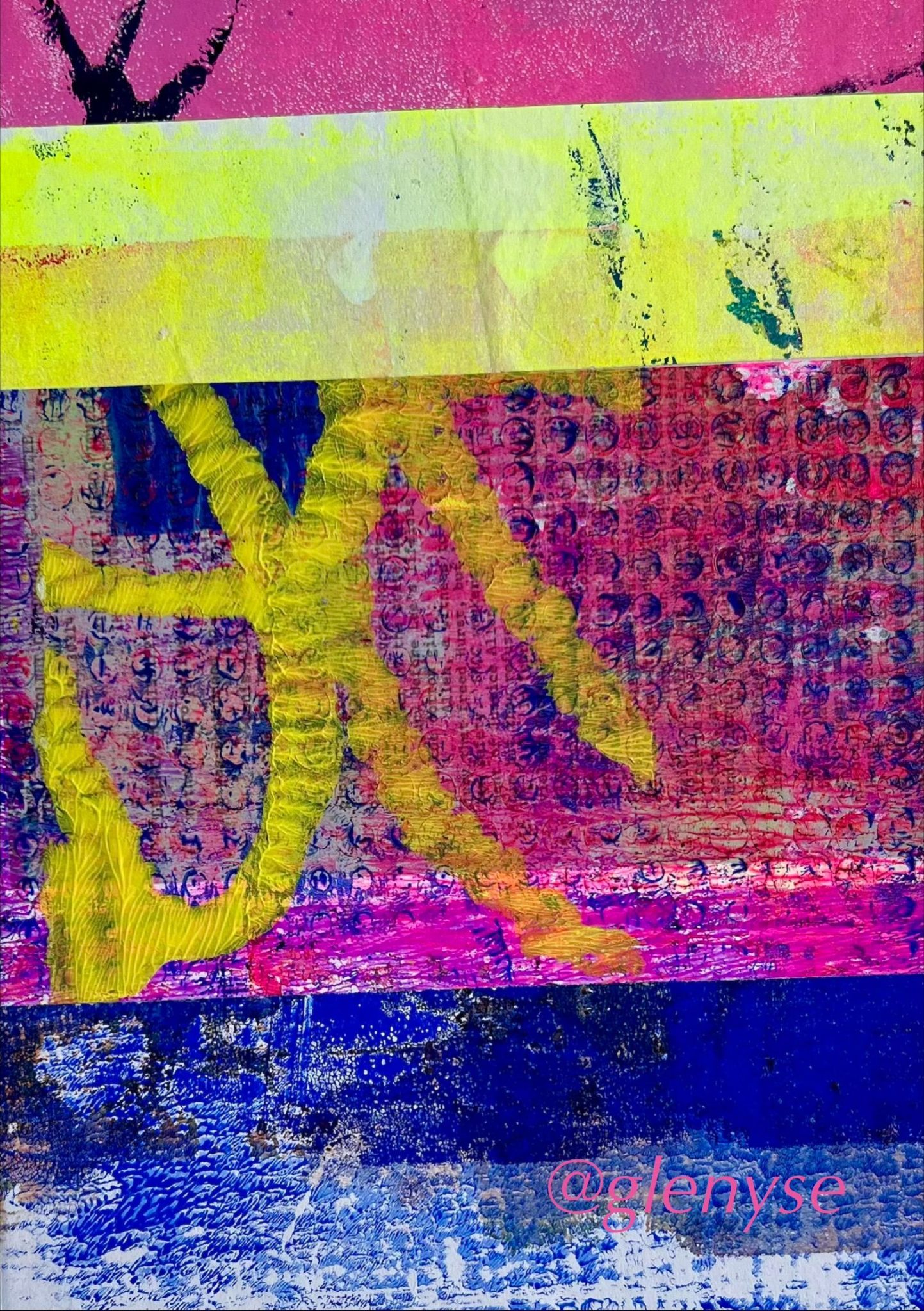 Monotyped collage for notebook covers