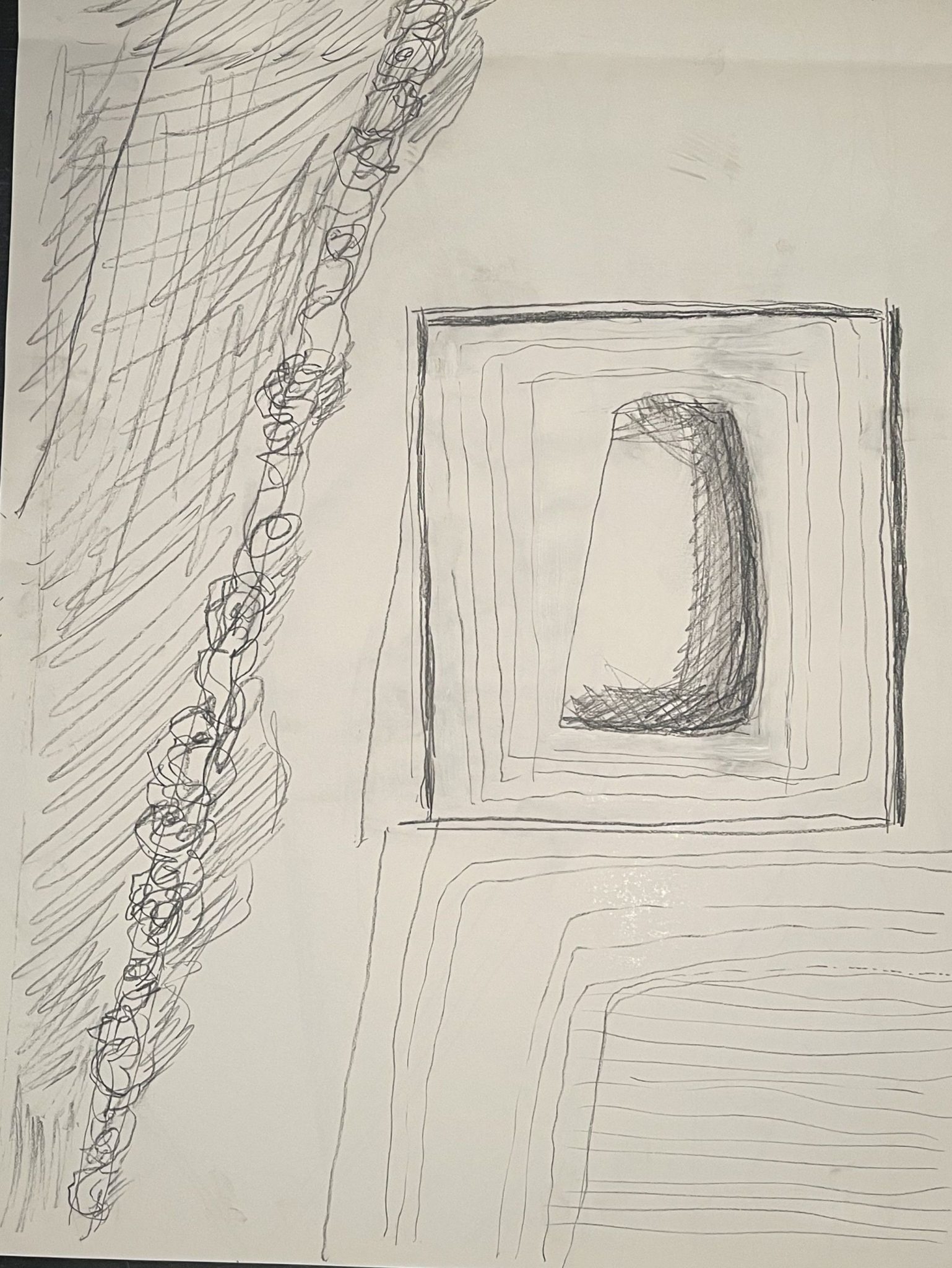 Pierre Noir pencil and wash line drawing