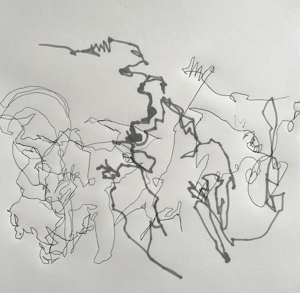 2 sets of blind counter lines on white paper