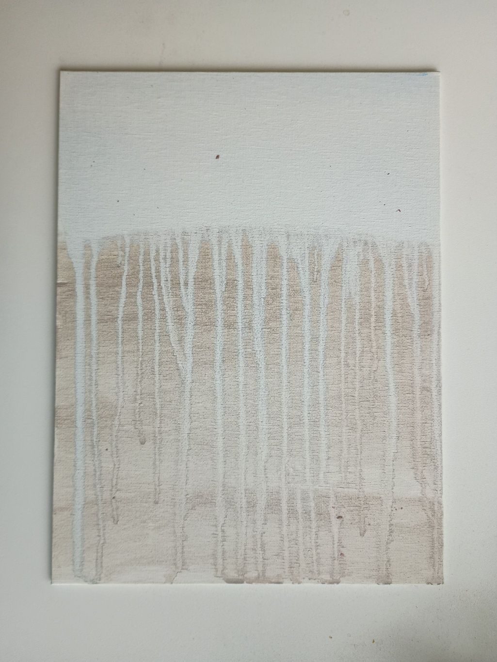 dPainting of a grey hill on canvas boar