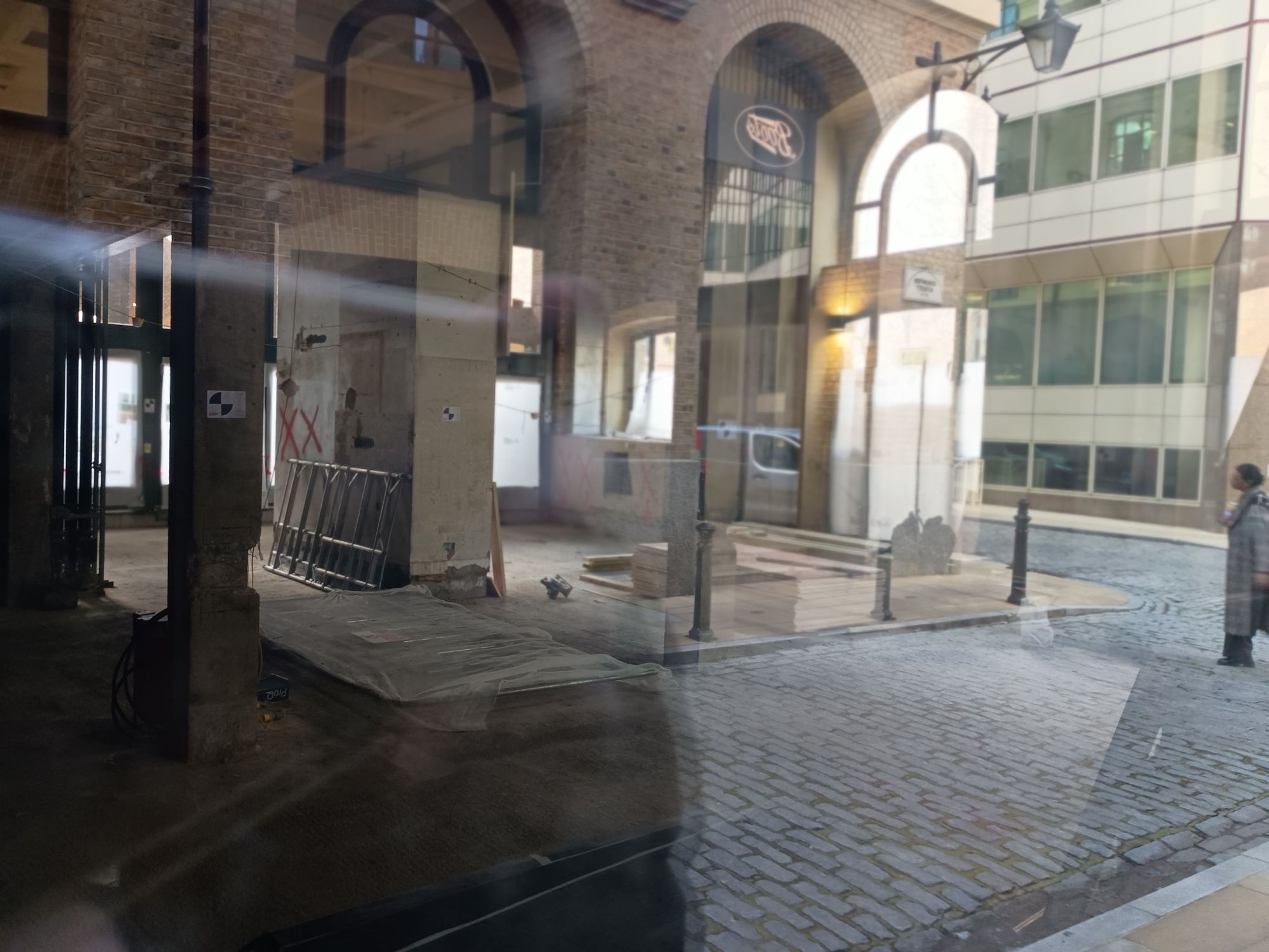 Photograph of a natural montage of buildings in London Bridge