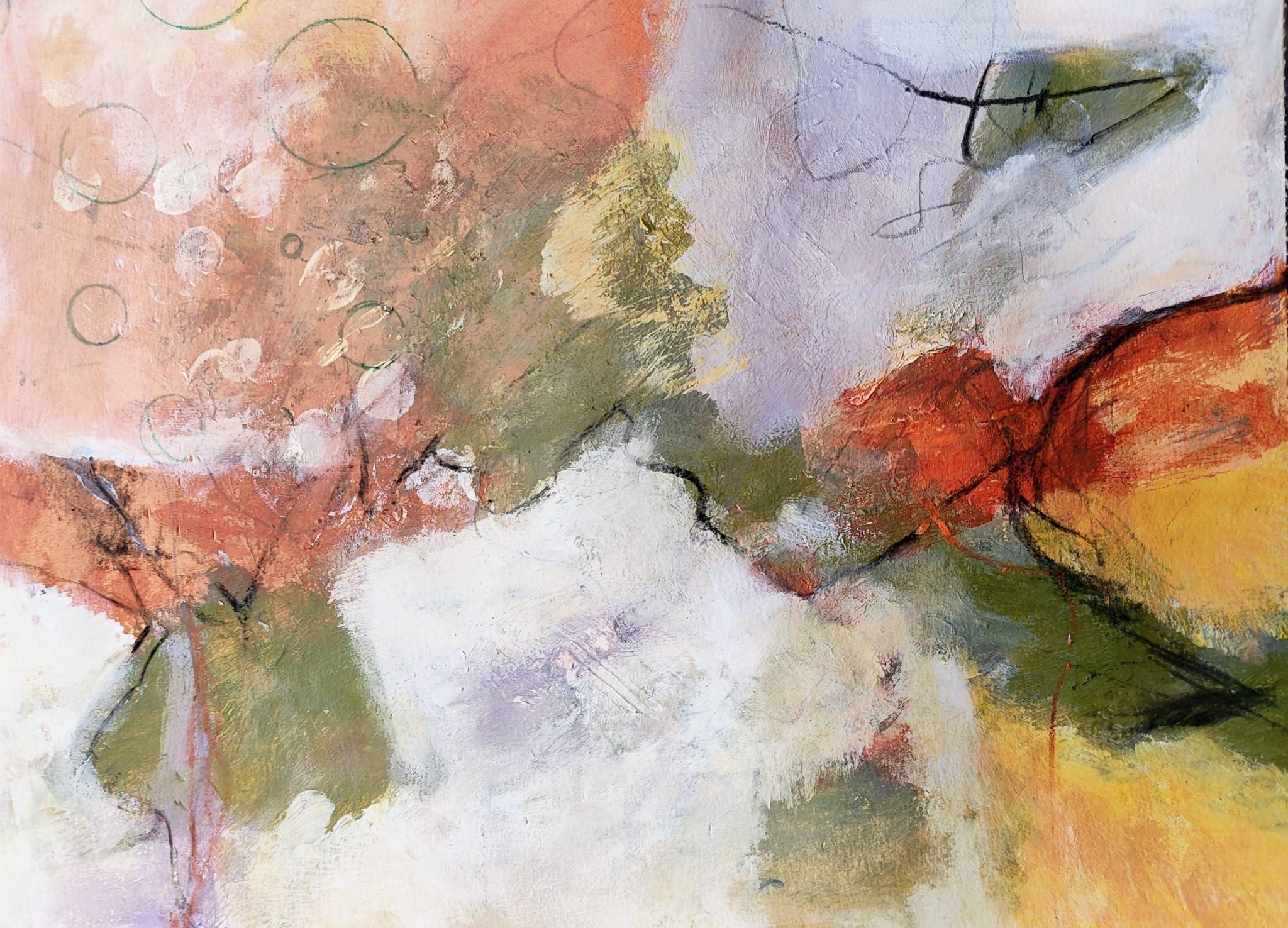 Abstract painting on paper