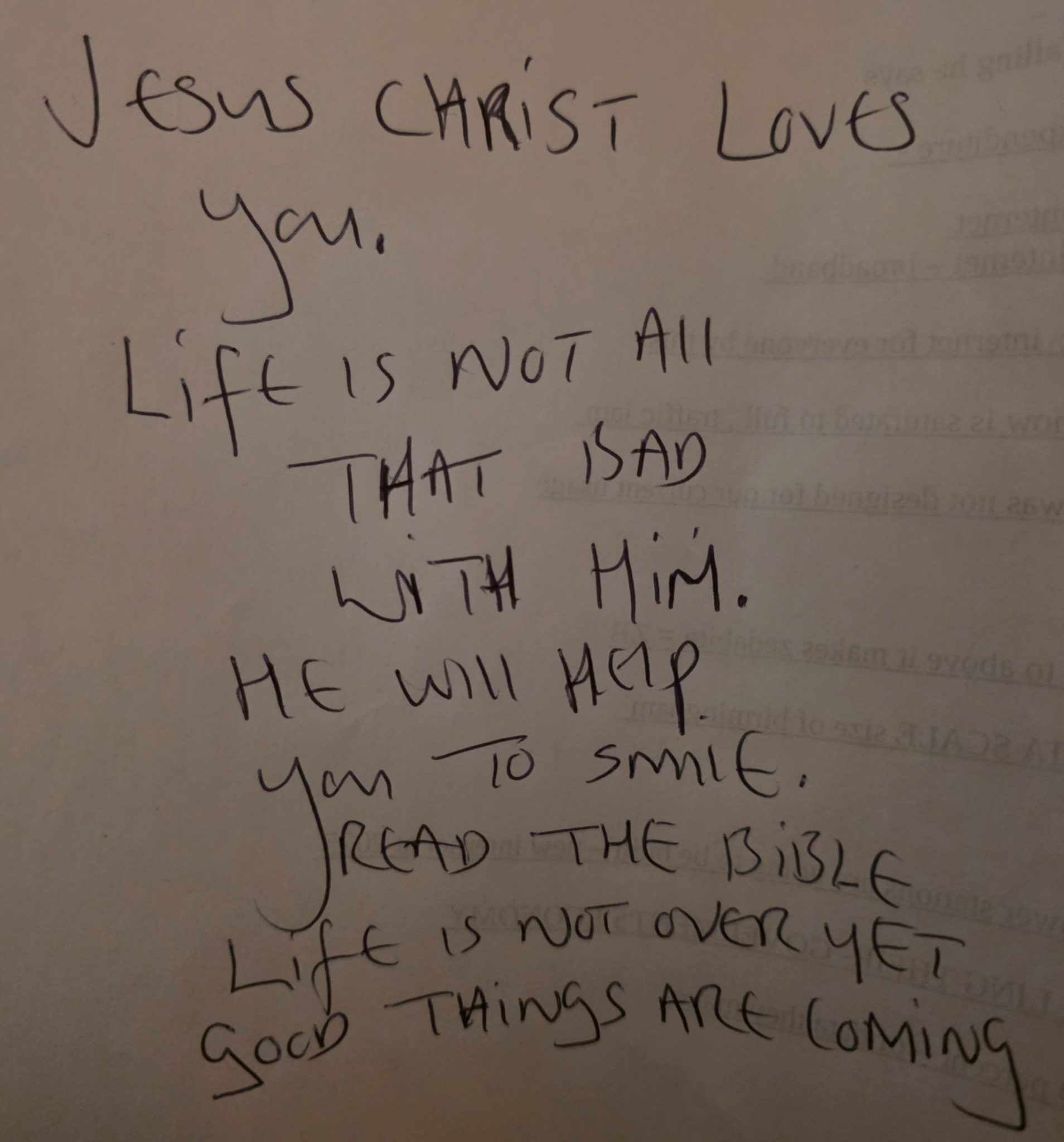 Keep smiling someone cares about you