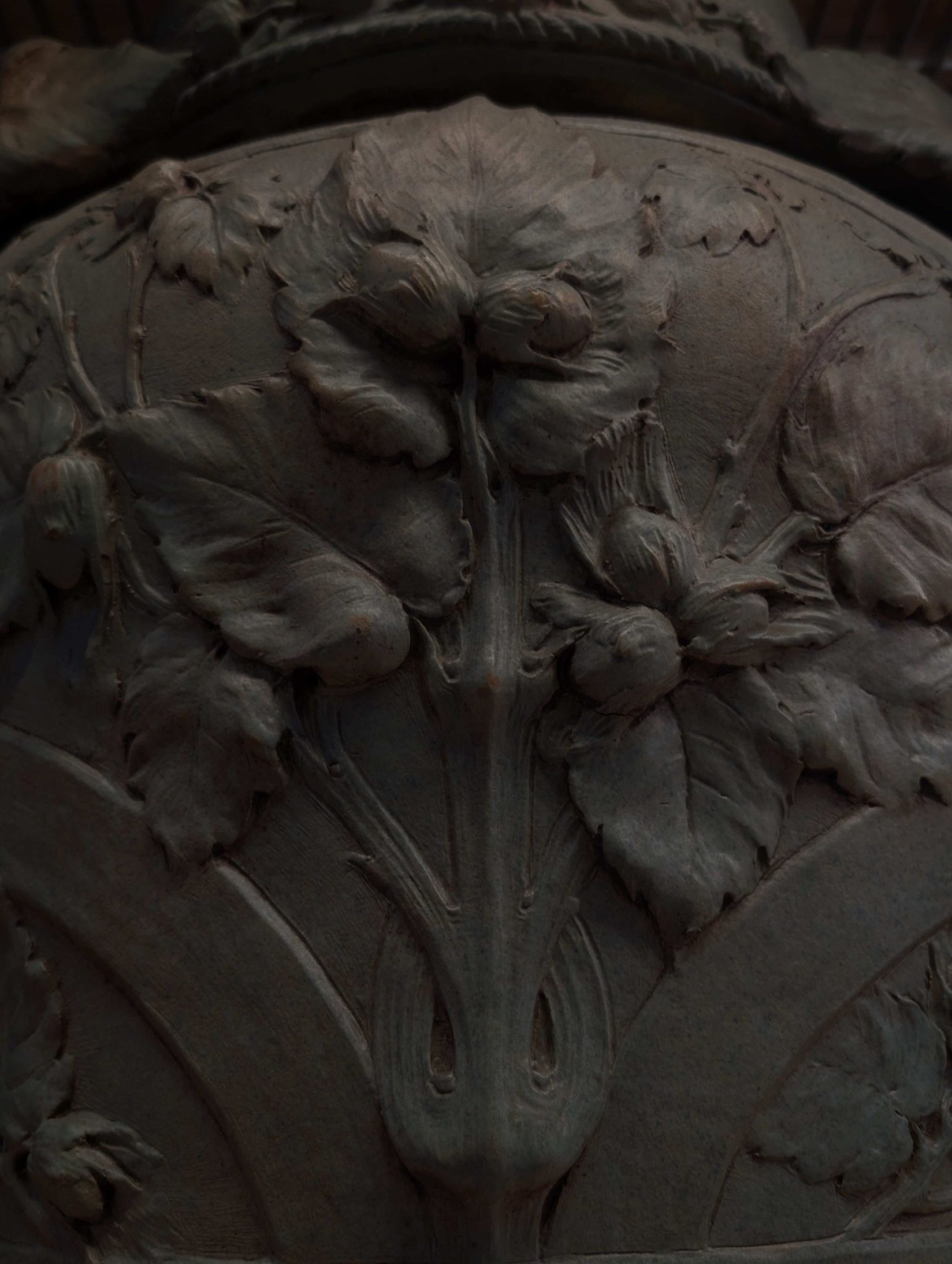 A photograph from VnA museum, close up of flowers