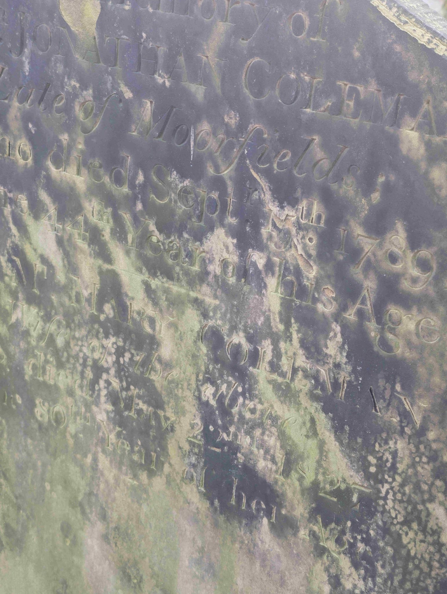 Texture of a gravestone