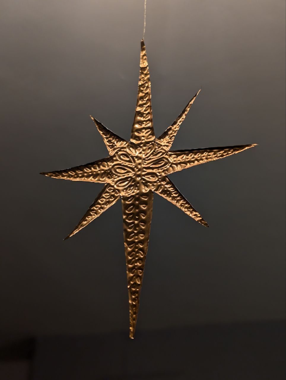 Made a star out of gold foil