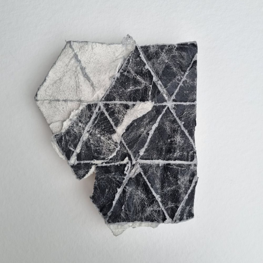 grid collage on paper