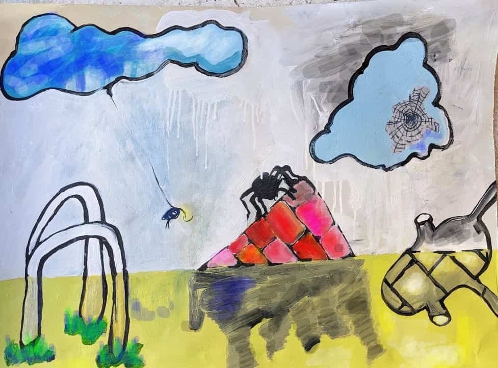 Painting, with digital additions