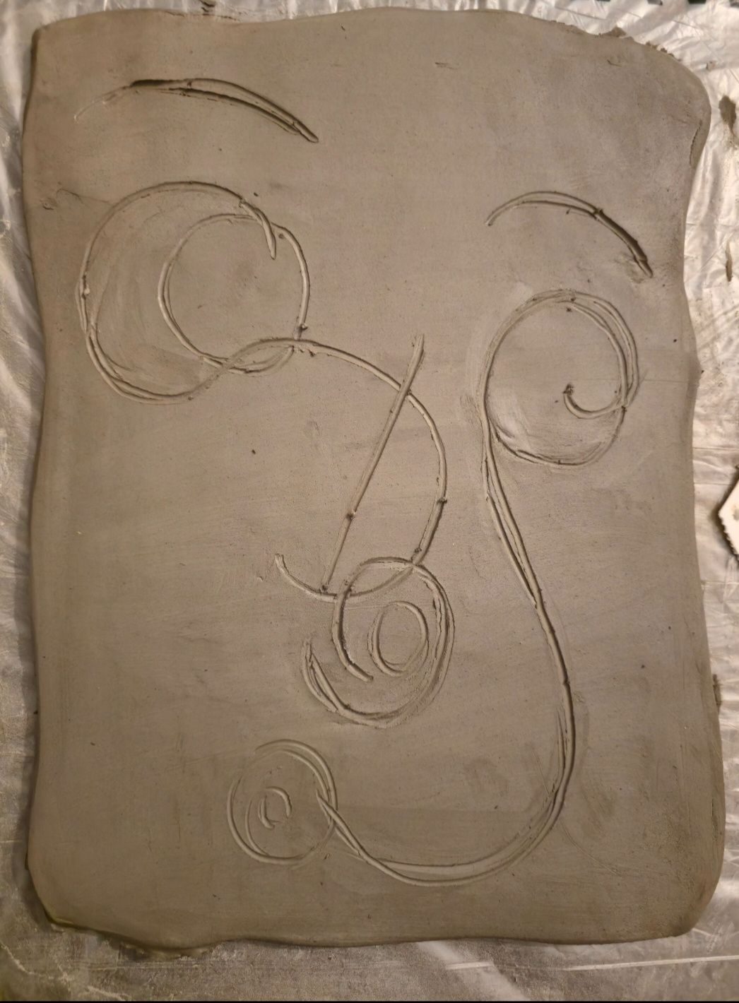 Clay face - in progress