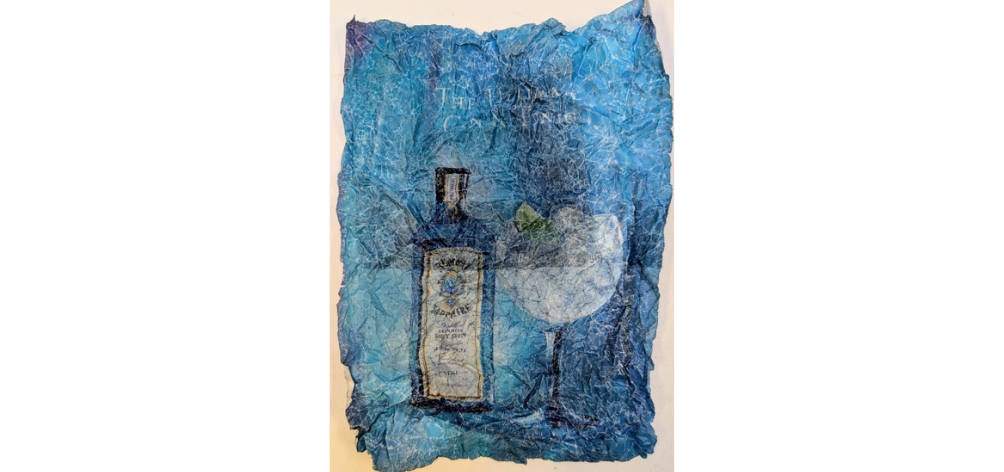 Creating a fabric like substance from a glossy magazine advert for a famous gin brand