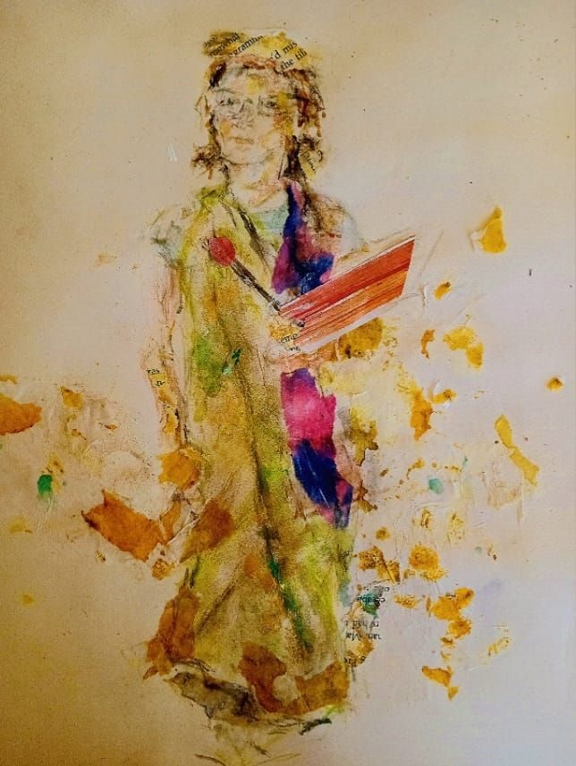 Collage of female figure