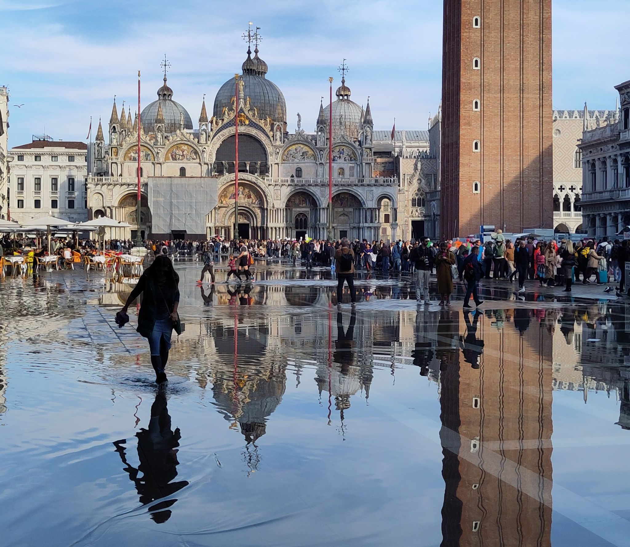 Venice with flooded streets