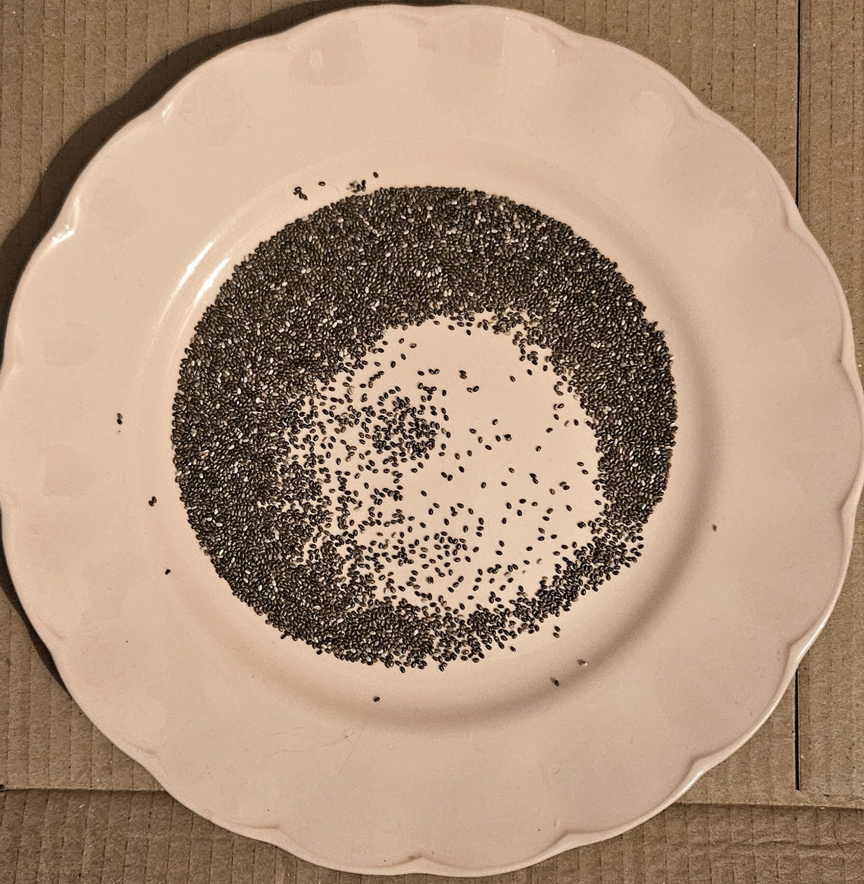 Chai seeds on a plate
