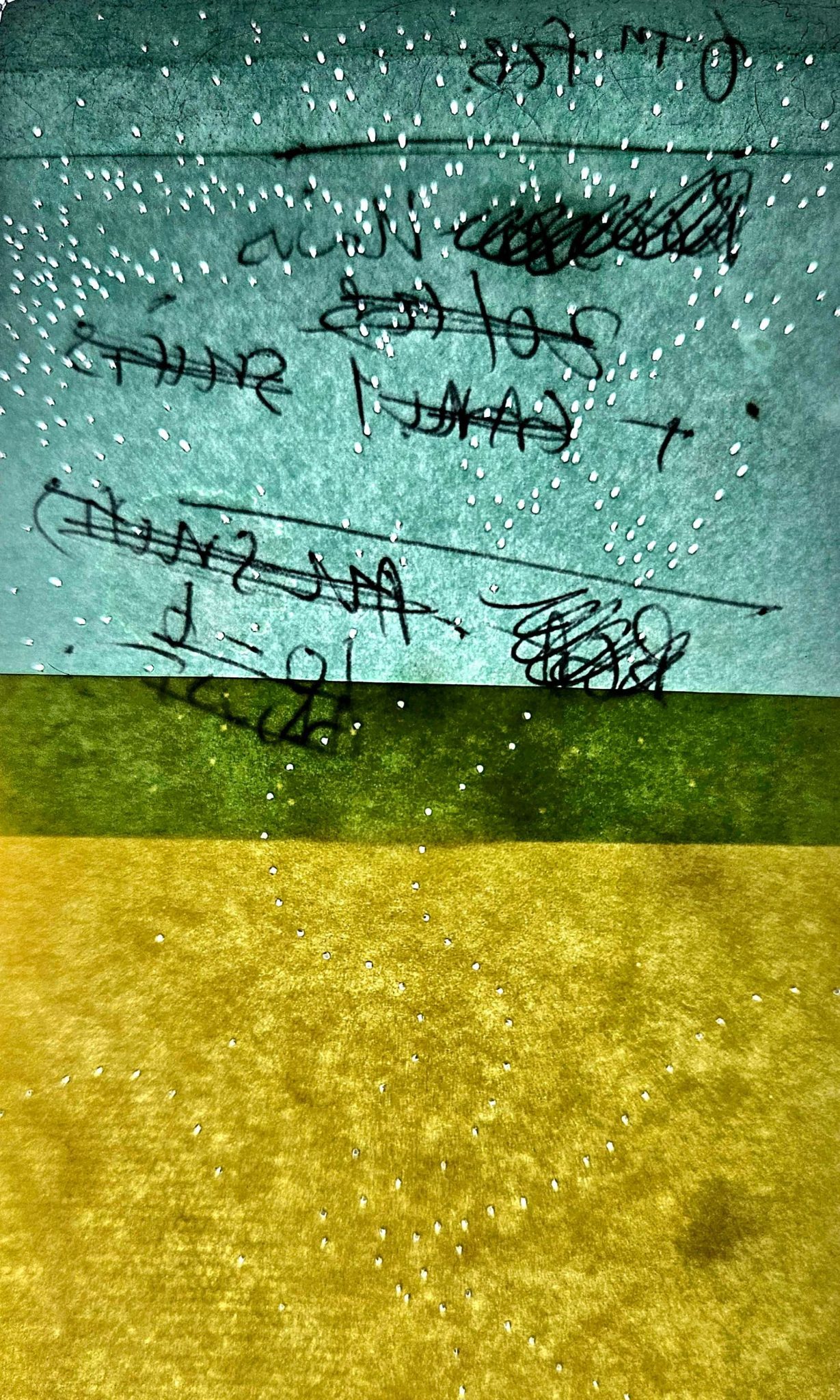 Writing and piercing on paper