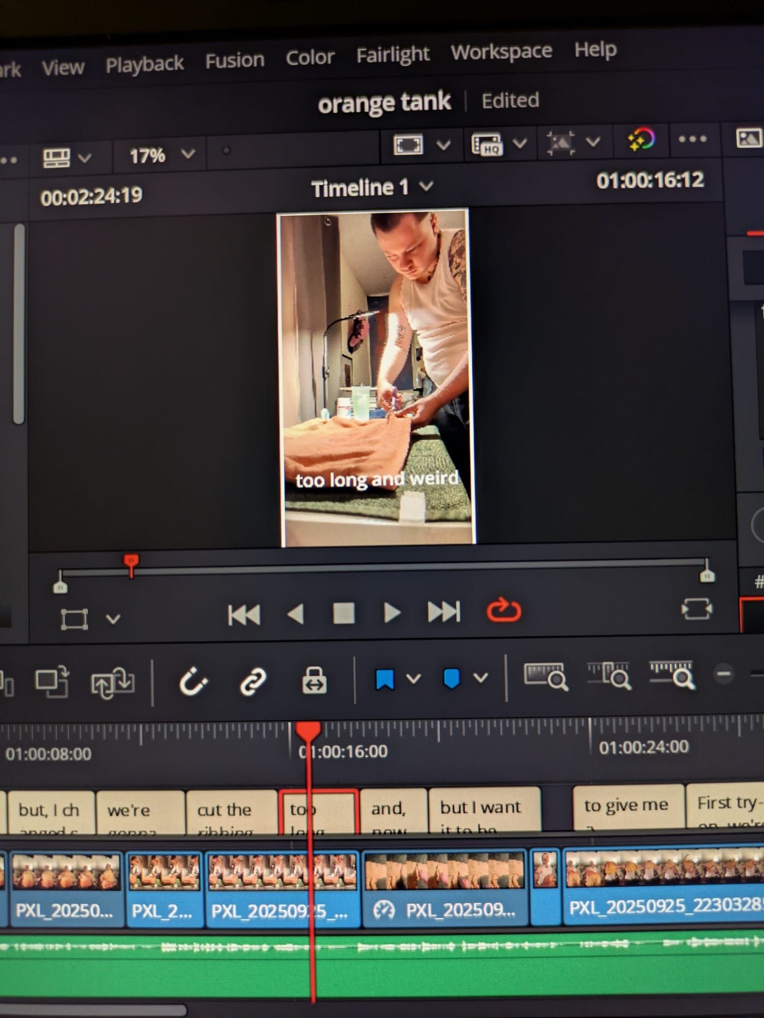 Photo of video editing software mid edit