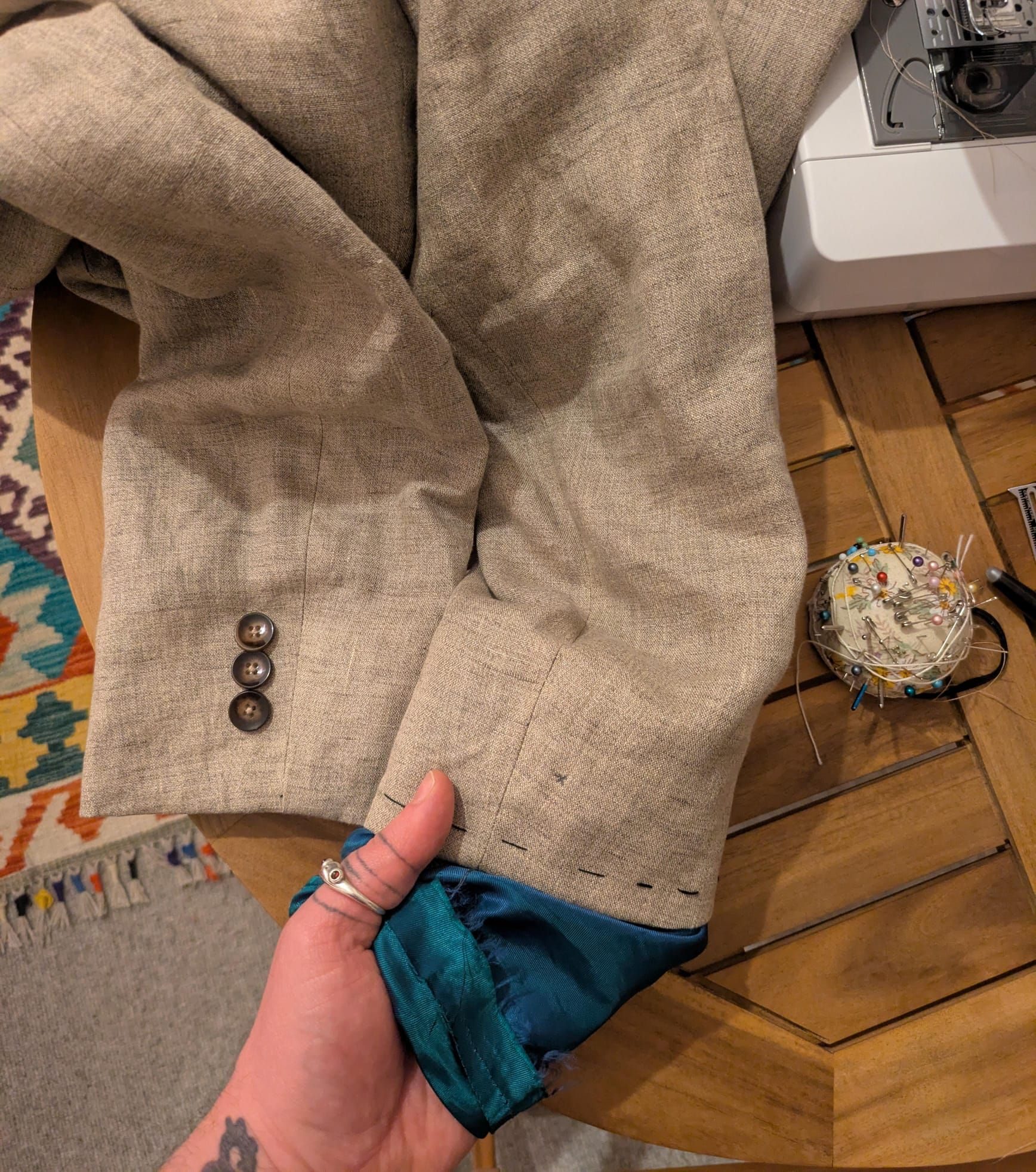 A photo of a linen jacket