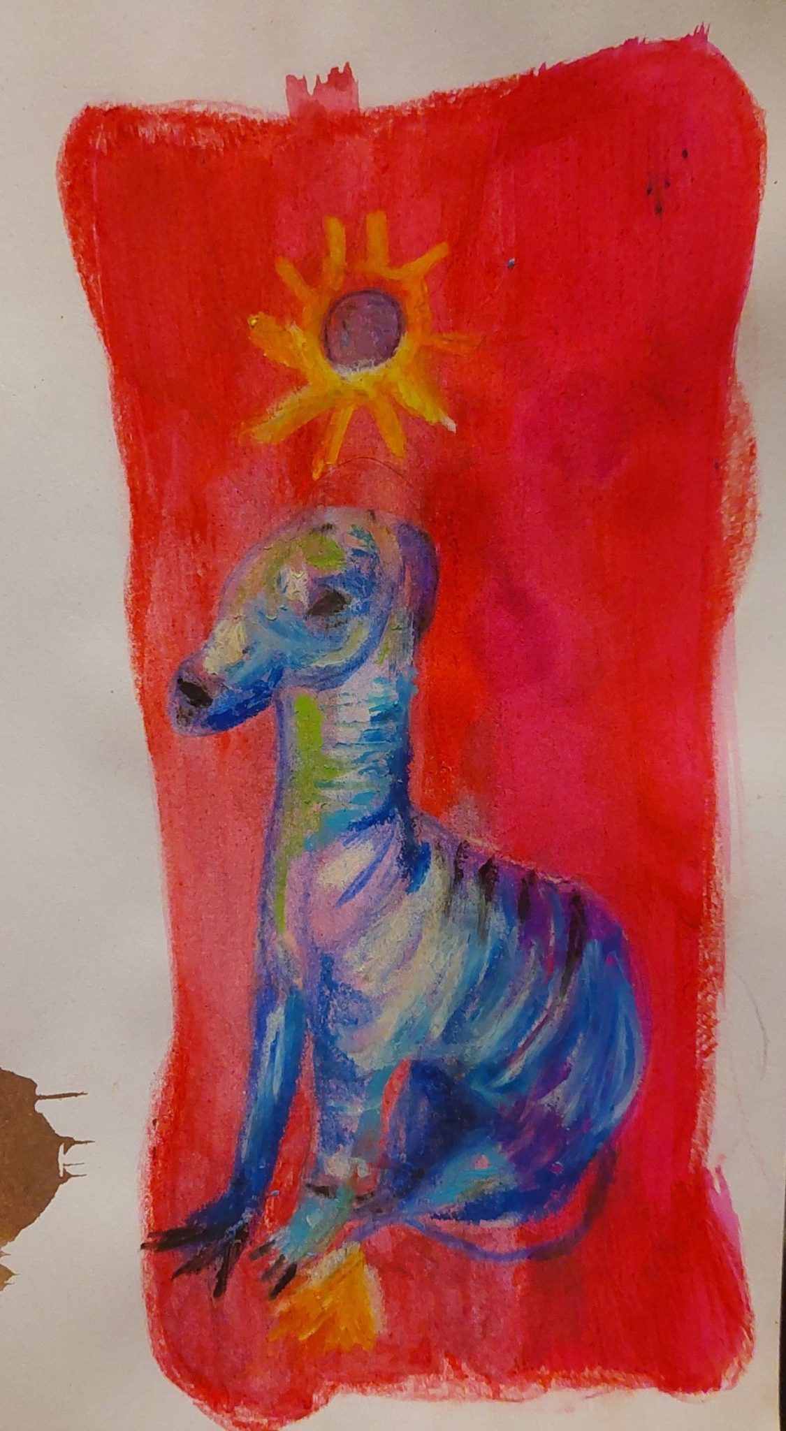 A creature emblem on a flag