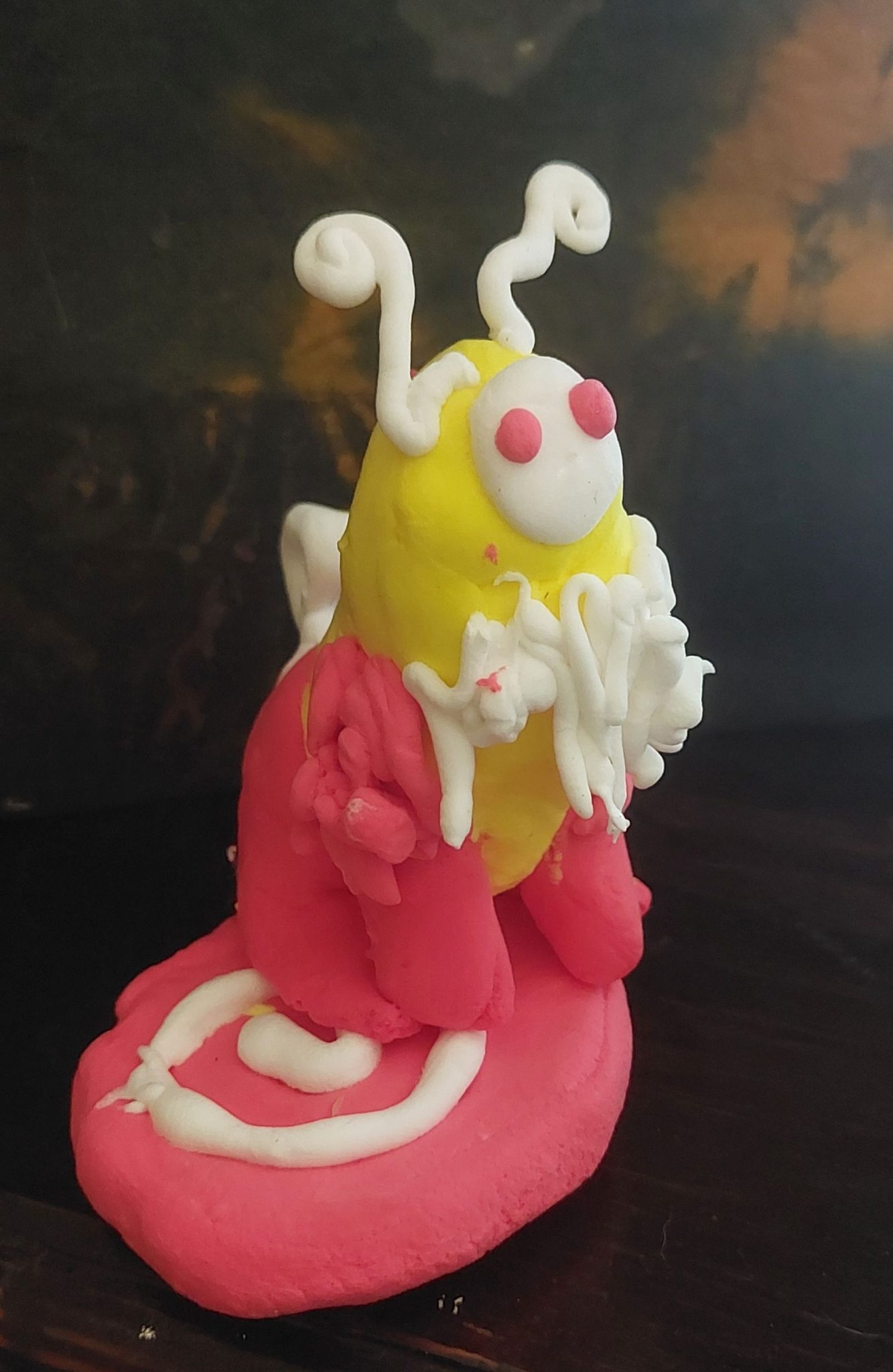 Plasticine sculpture of a creature