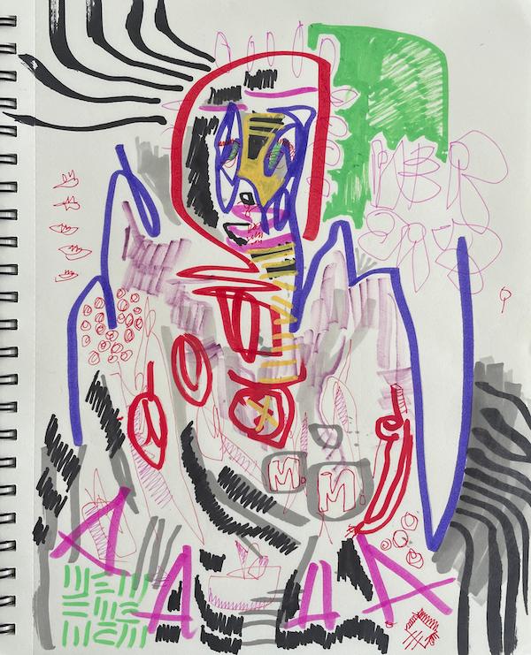 mmm food all over the place contour lines in ink