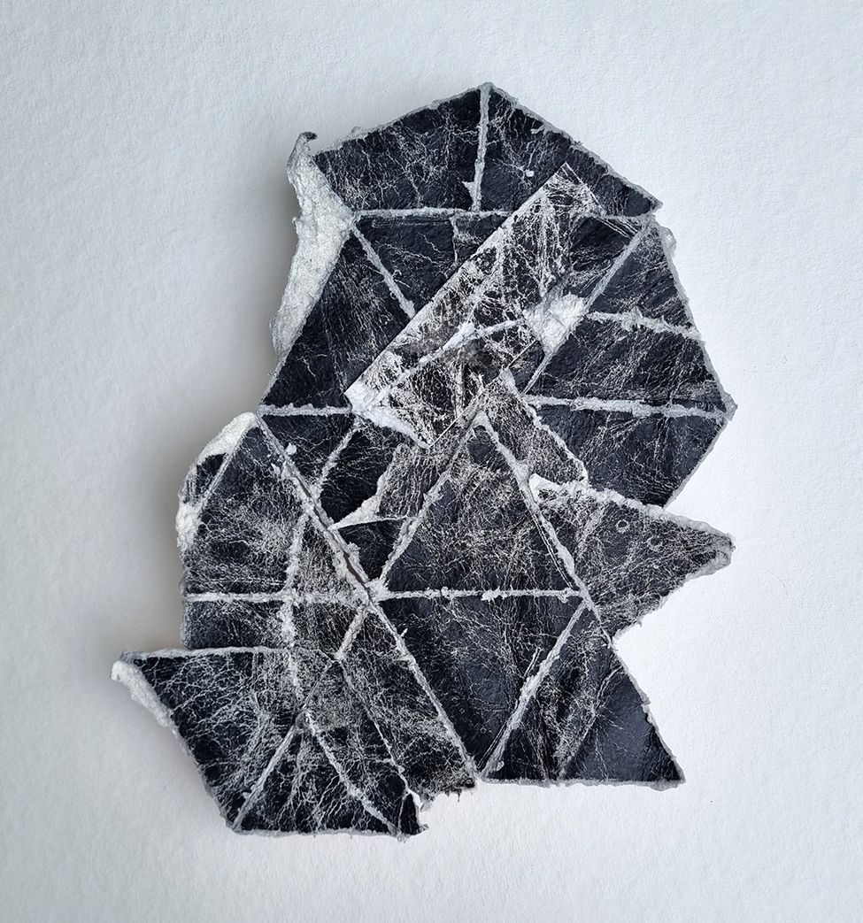 collaged drawing on paper