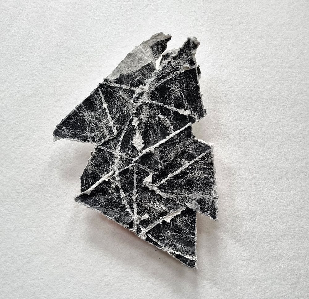 collaged drawing on paper