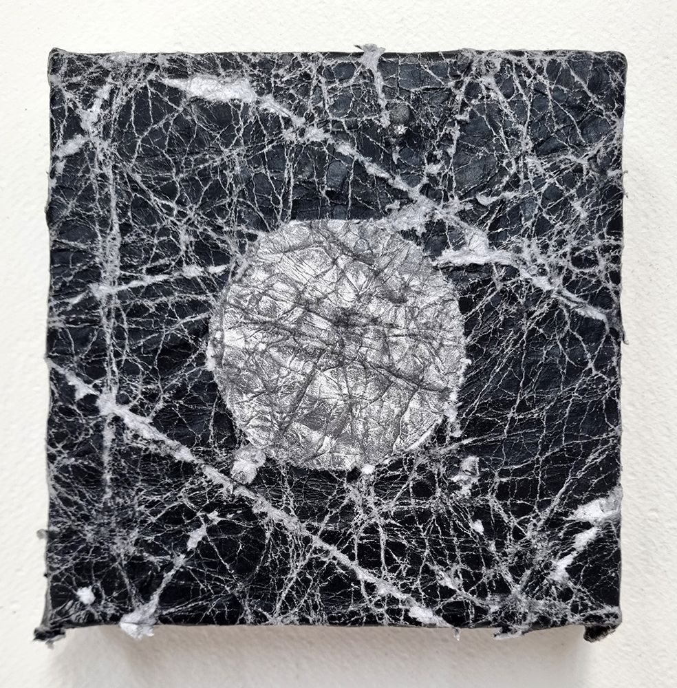 collaged drawing on paper, mounted on board