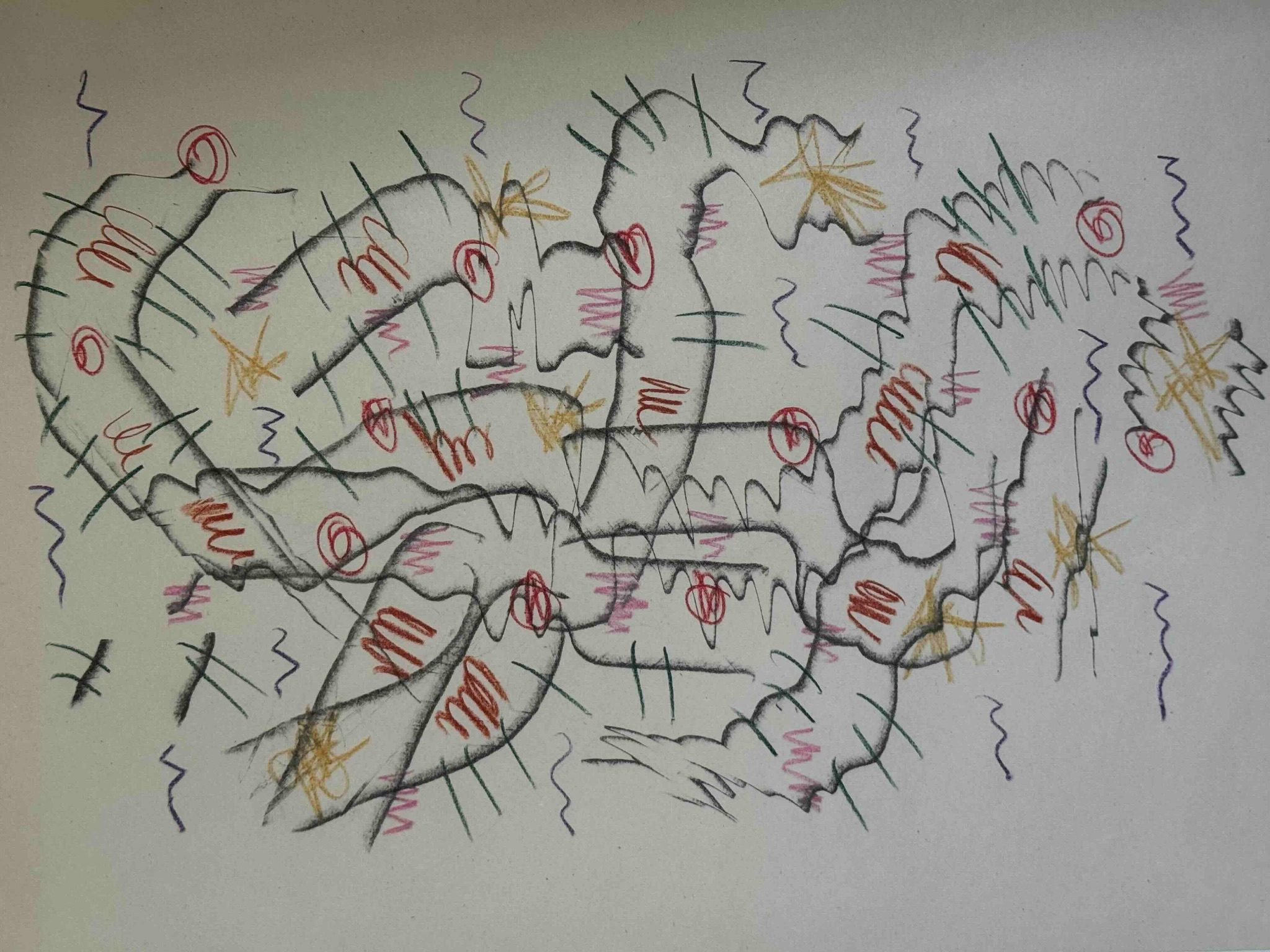 Abstract flow of gary and difrent colours