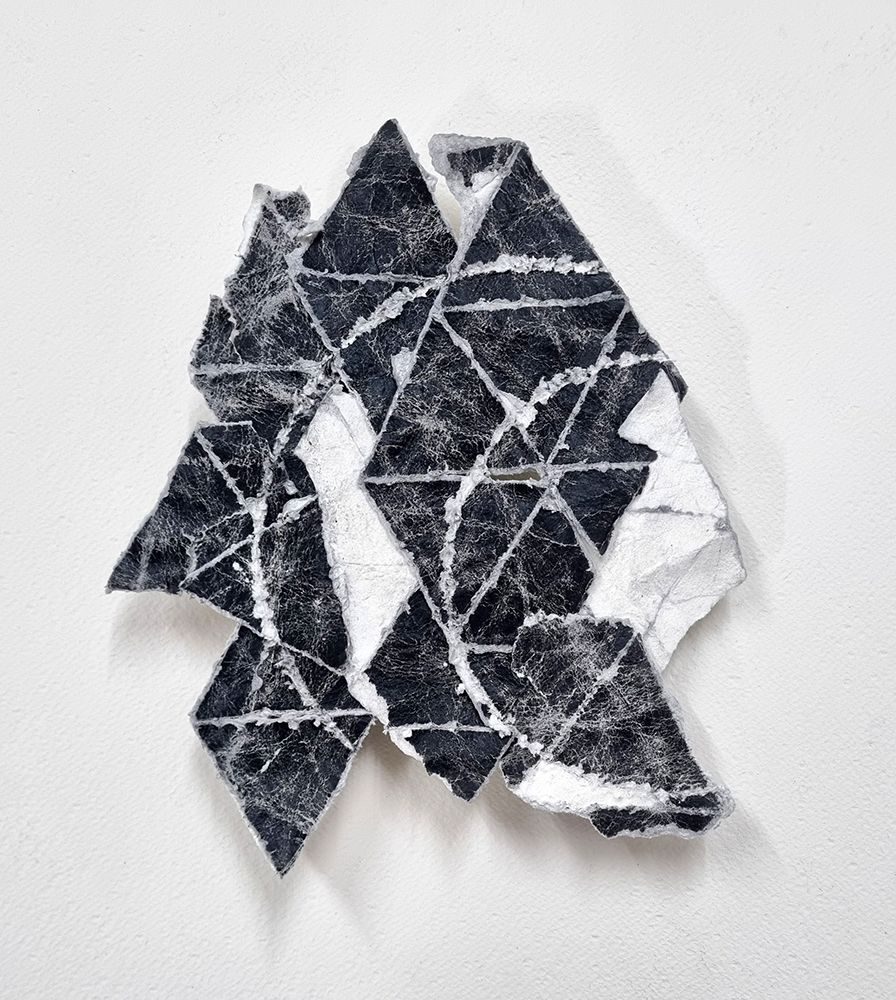 collaged drawing on paper