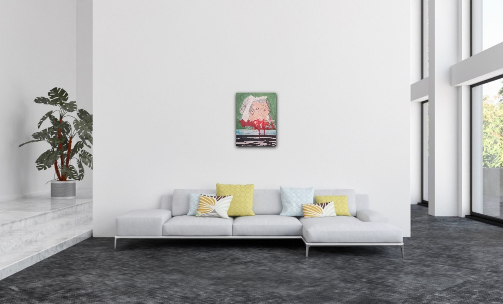 Oli pastels ,crayons and acrylic/ watercolor