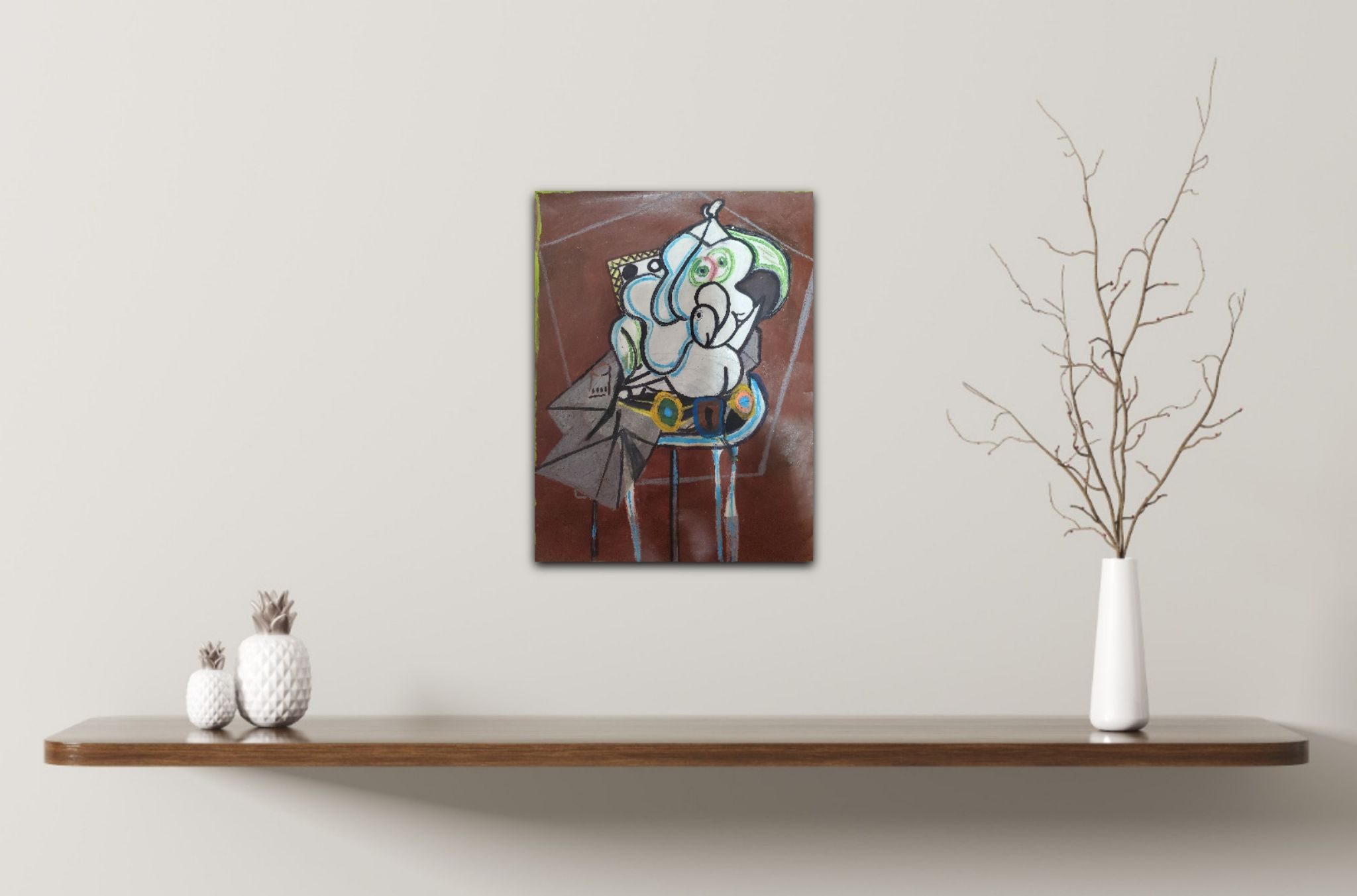 Oli pastels ,crayons and acrylic/ watercolor