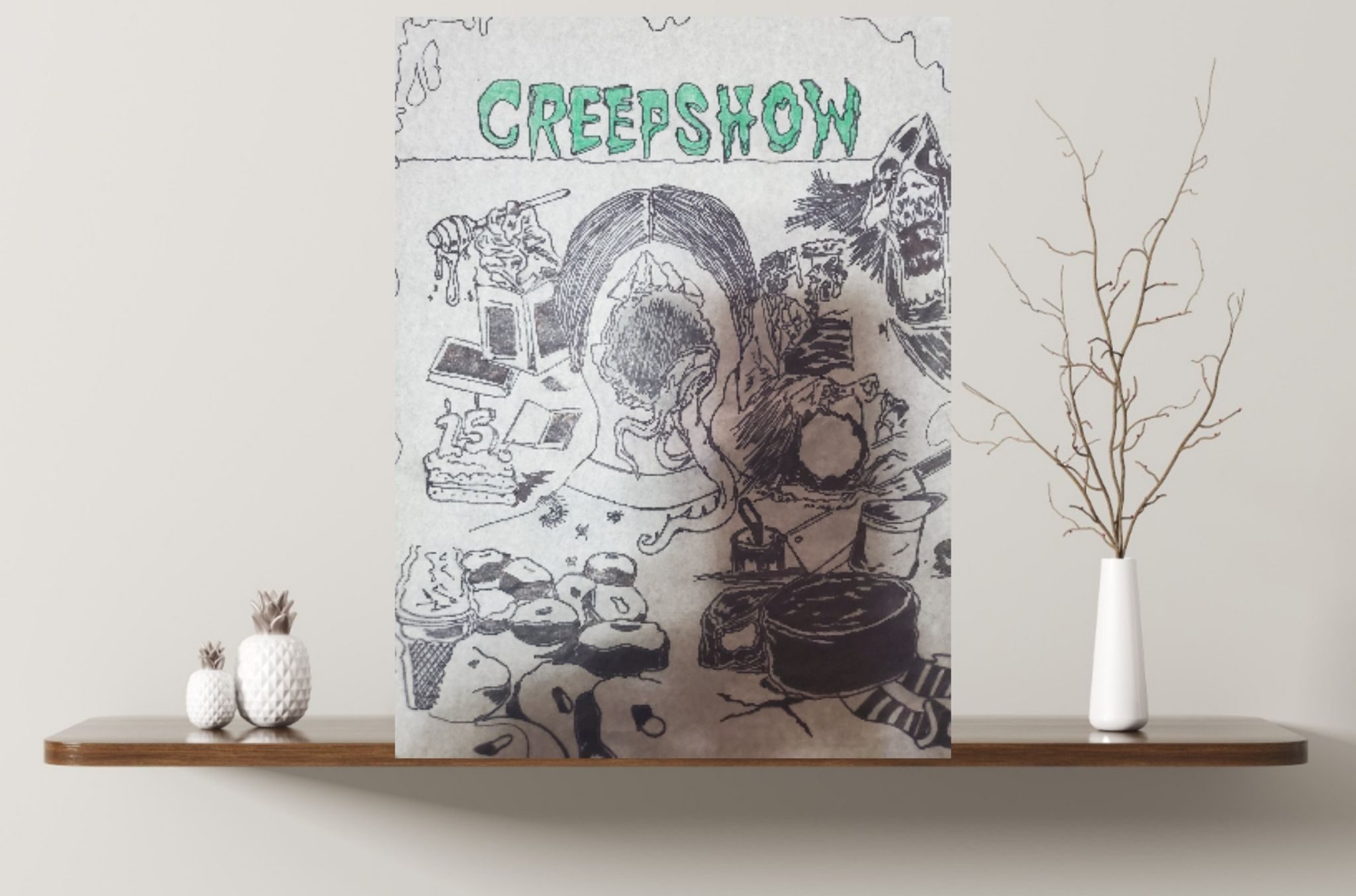 Oli pastels ,crayons and acrylic/ watercolor