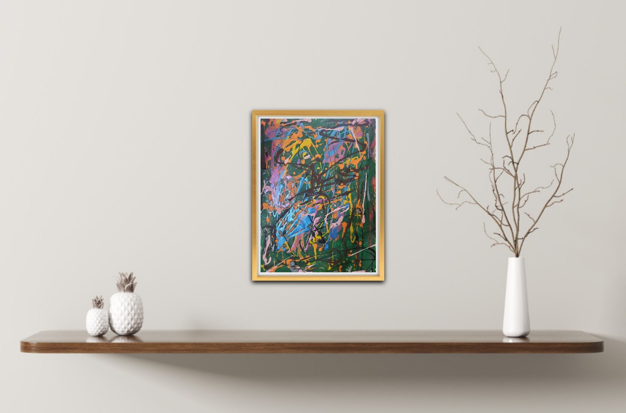 Oli pastels ,crayons and acrylic/ watercolor