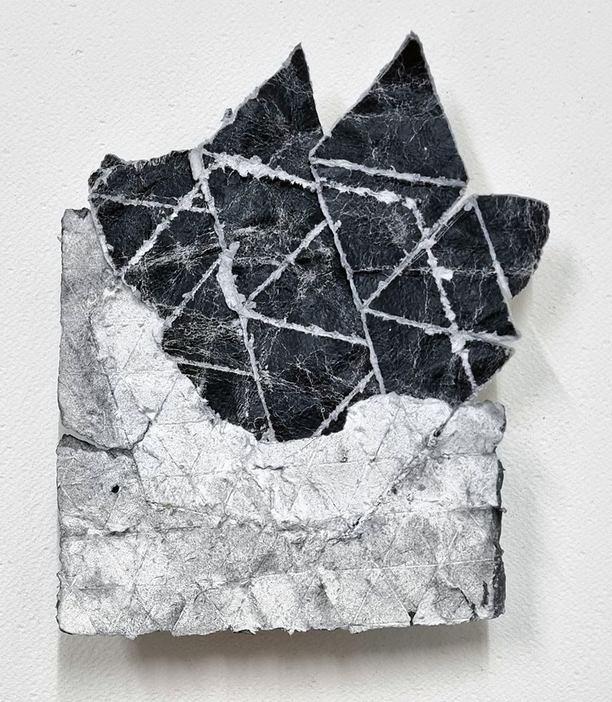 collaged drawing on paper