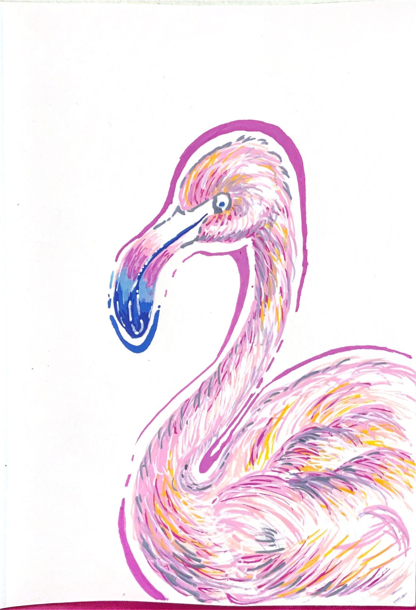 Acrylic pens - pink flamingo