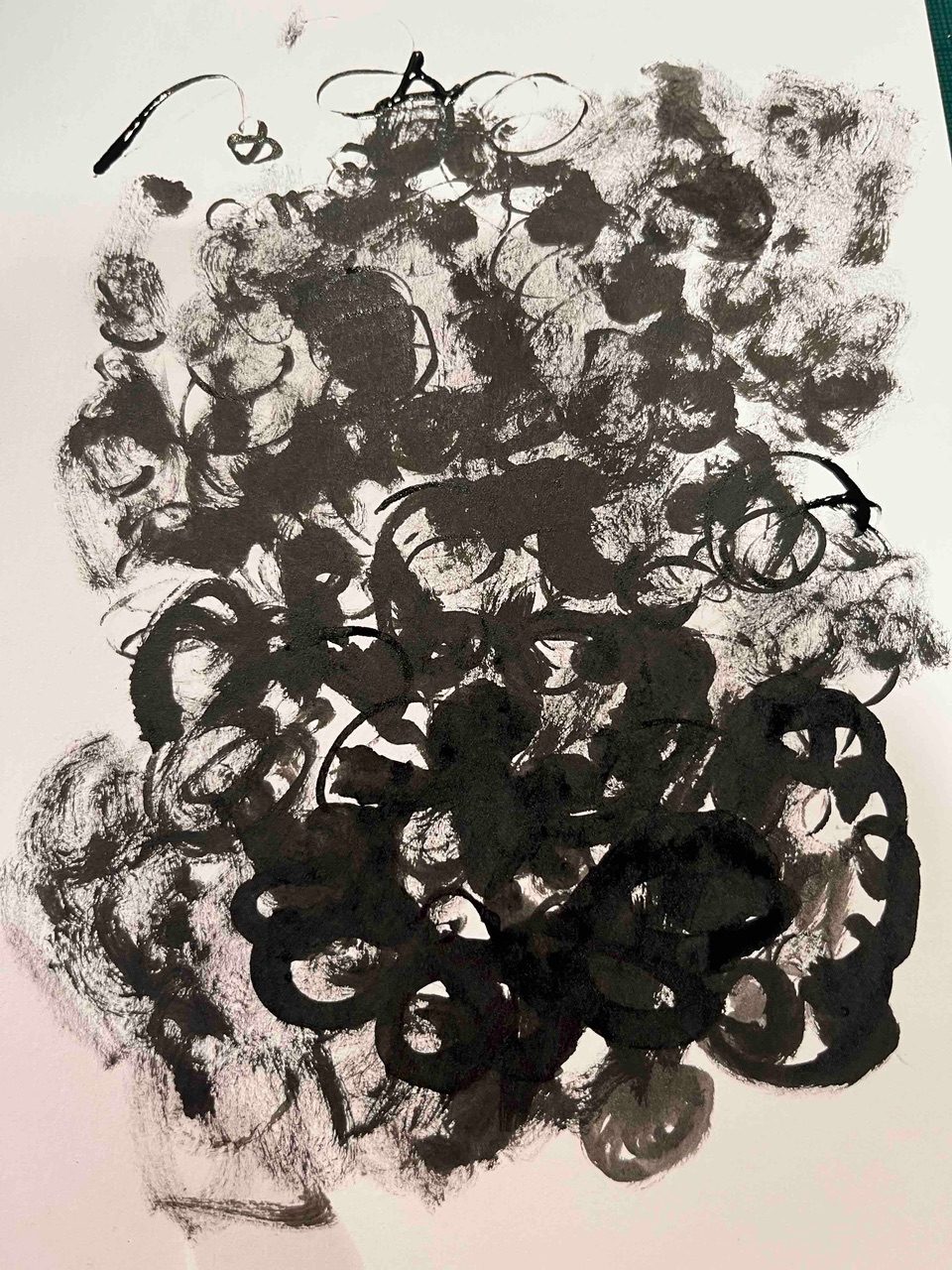 Messy india ink on paper