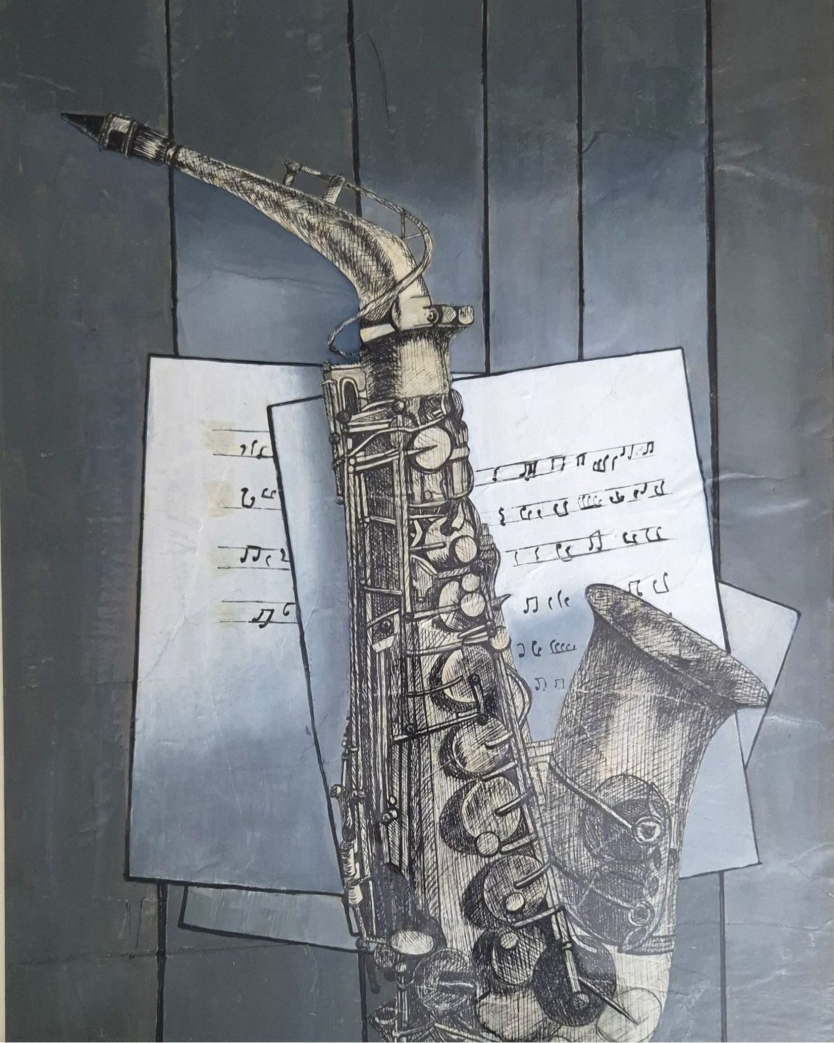 Ink and wash on paper